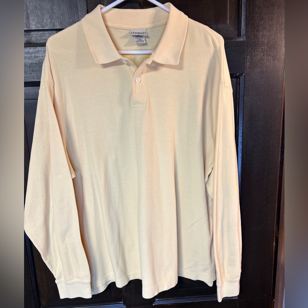 LL Bean long sleeved shirt yellow